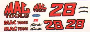 NASCAR Mac Tools #28 Decals