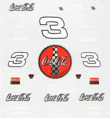 NASCAR Coca Cola #3 Decals