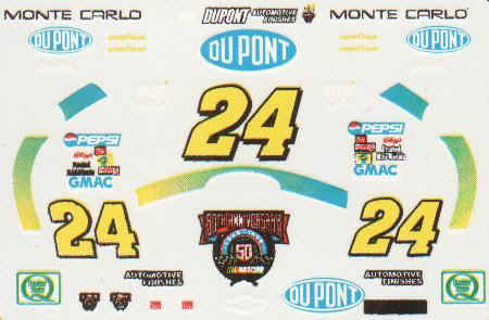NASCAR Du Pont #24 Decals