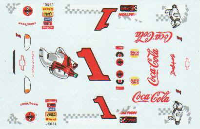 NASCAR Coca Cola #1 Decals