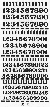 FIA Number Stickers Sheet #1