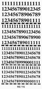 FIA Number Stickers Sheet #3