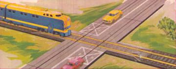 Aurora Model Motoring Railroad Crossing