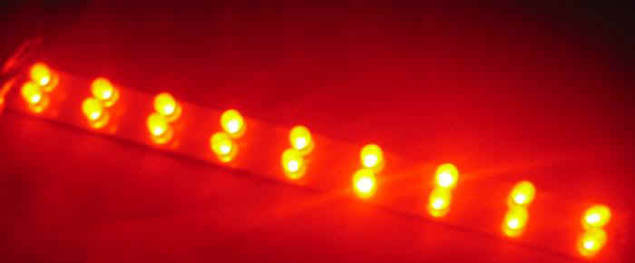 7" Red LED Bar w/18 LEDs Installed