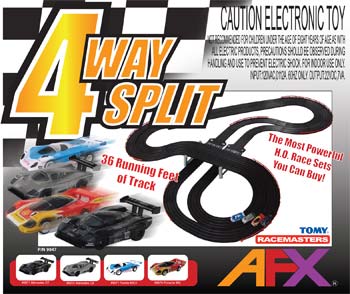 Tomy AFX 4-Way Split 4-Lane Race Set