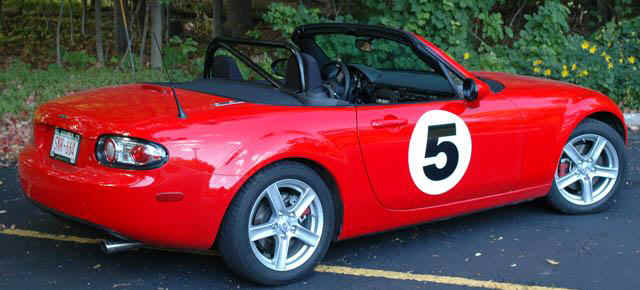 Miata MX-5 Lowered with Number Roundels