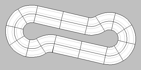 4-Lane Pinched Oval Micro Track