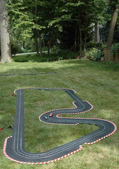 Backyard Racing on Carrera 1:24 Scale Slot Car Track