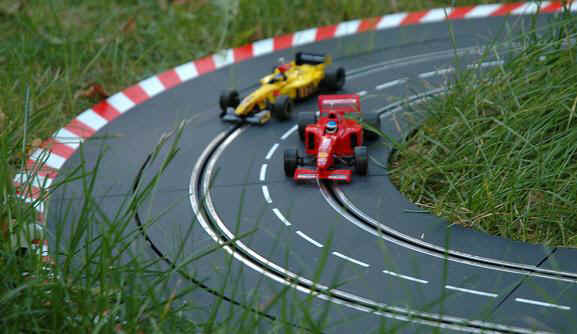 Michael & Ralf Schumacher - Dueling Ninco Formula 1 Slot Cars