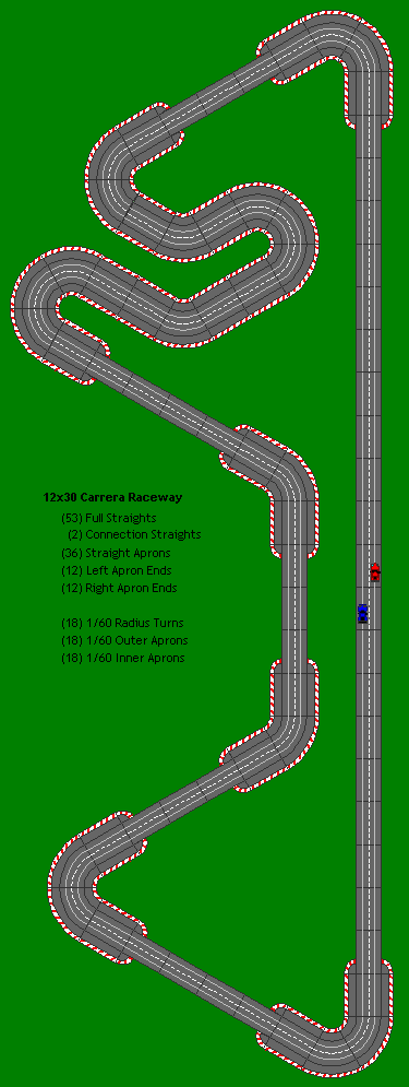 Carrera 12 x 30 1:32 Scale Garden Raceway
