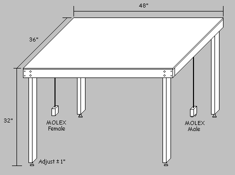 STrak Table Dimensions