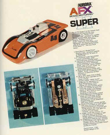 Aurora A/FX Super II - 1972 Catalog Page
